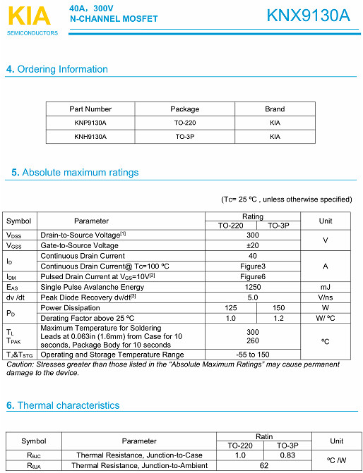 9130,KNP9130A，40A/300V